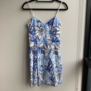 Blue floral embroidered Parker dress